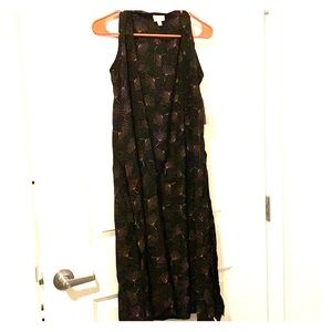 Xs joy lularoe BNWT black with pink dandelions